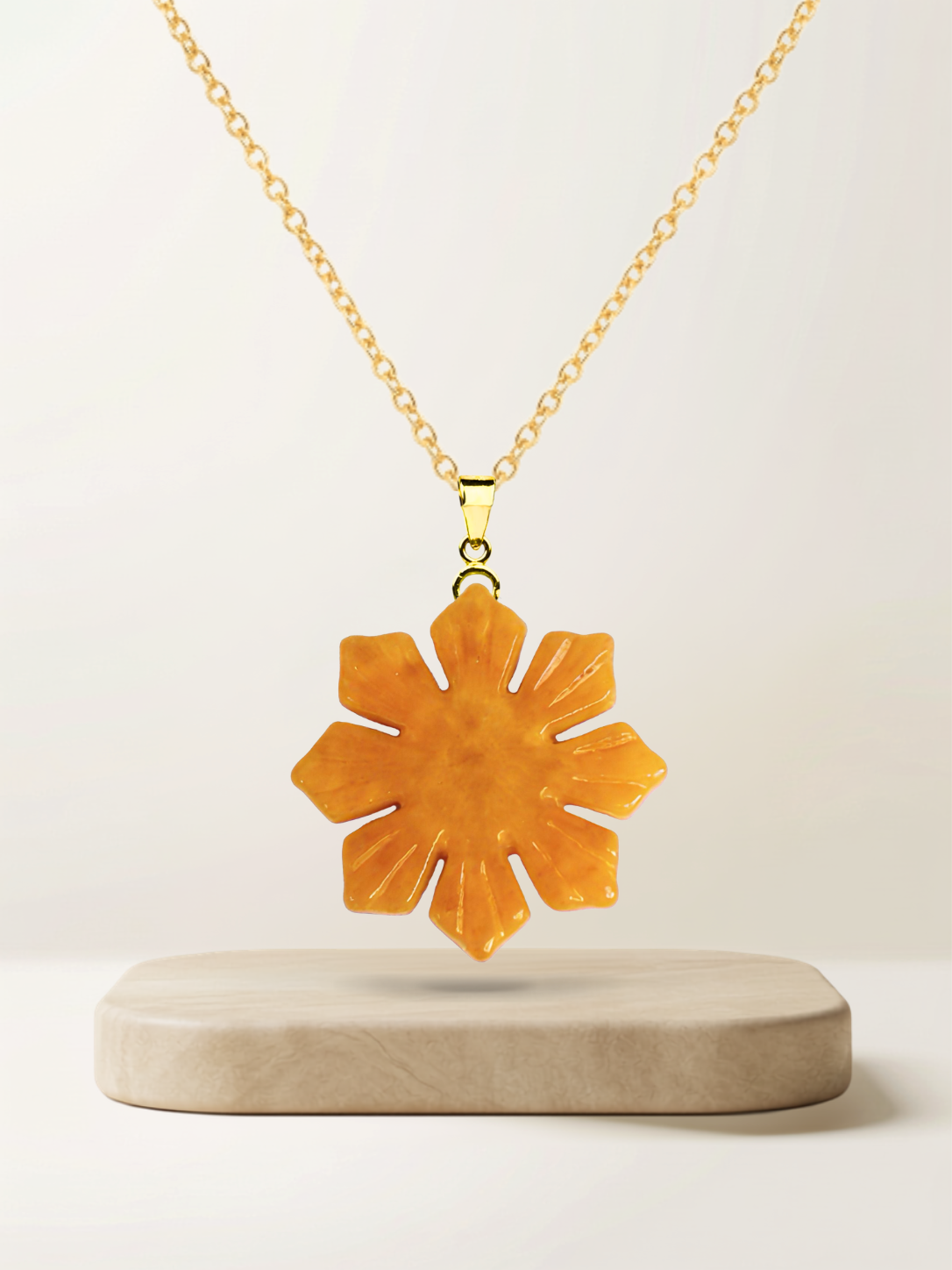 Pamana Araw Jade Necklace in Yellow