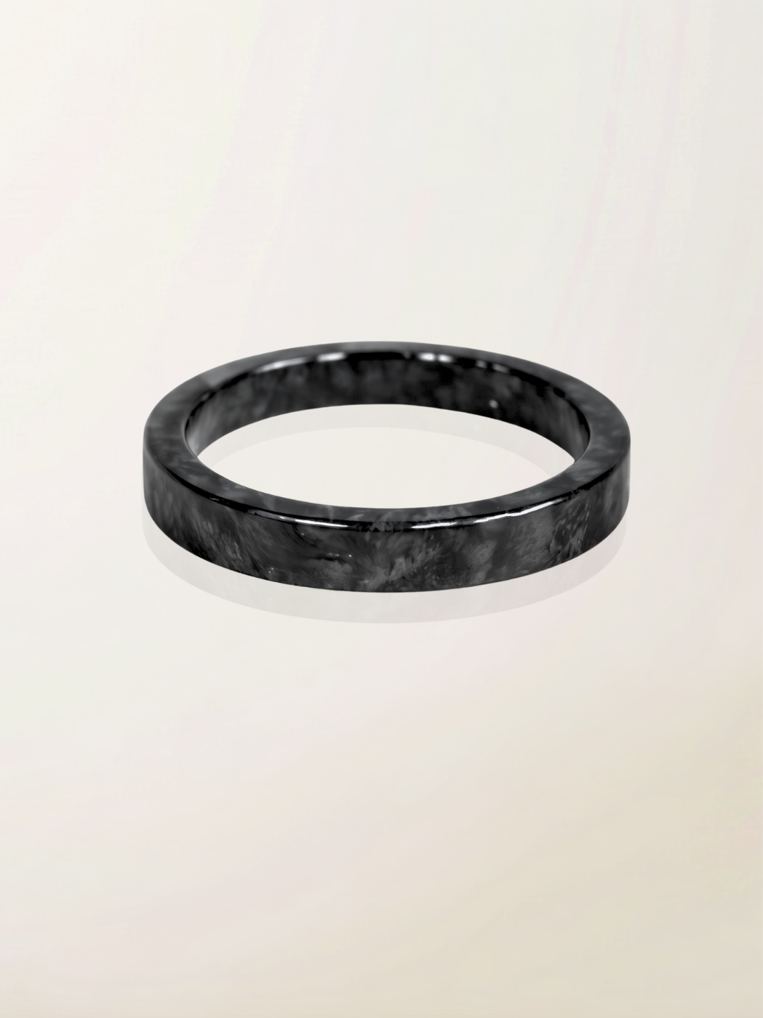 Classic Square Black Jade Ring