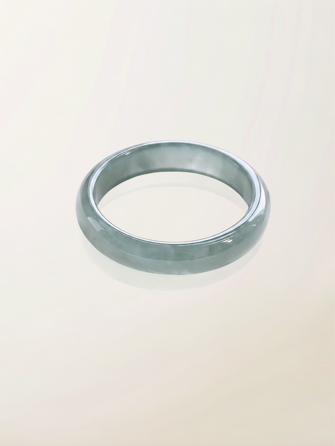 Classic Round Bluewater Jade Ring