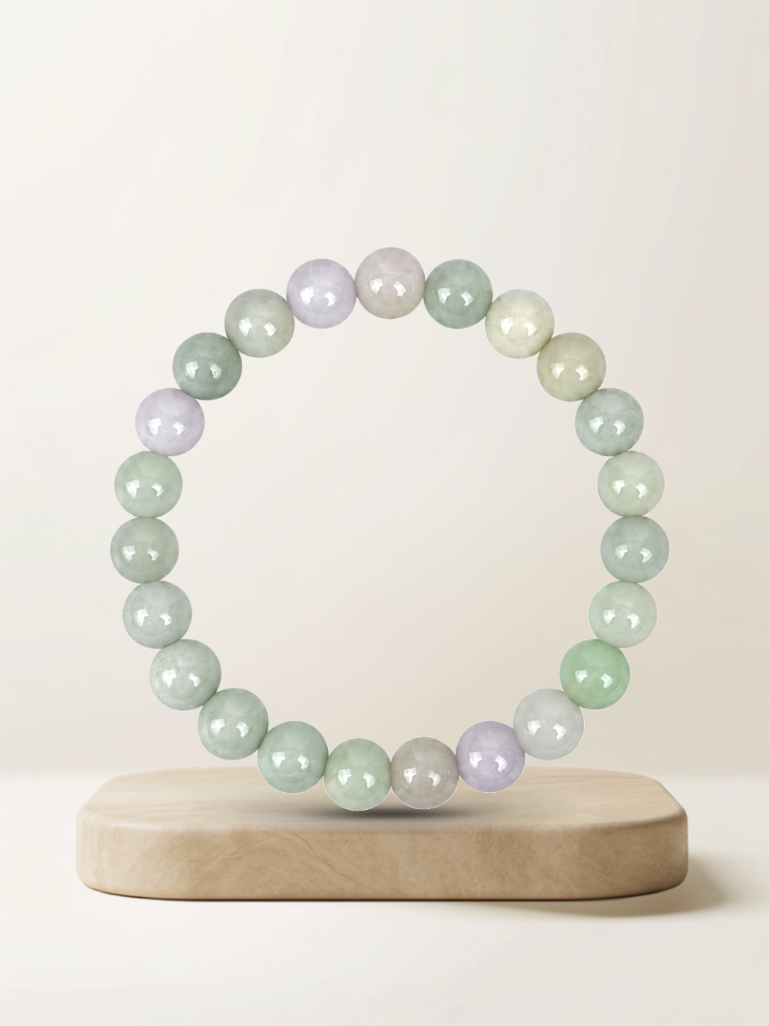 Classic White Jade Beaded Bracelet